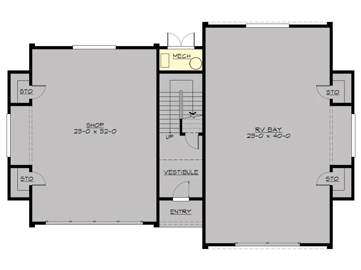 A795A4FT-0 Scandia Shed Main Floor